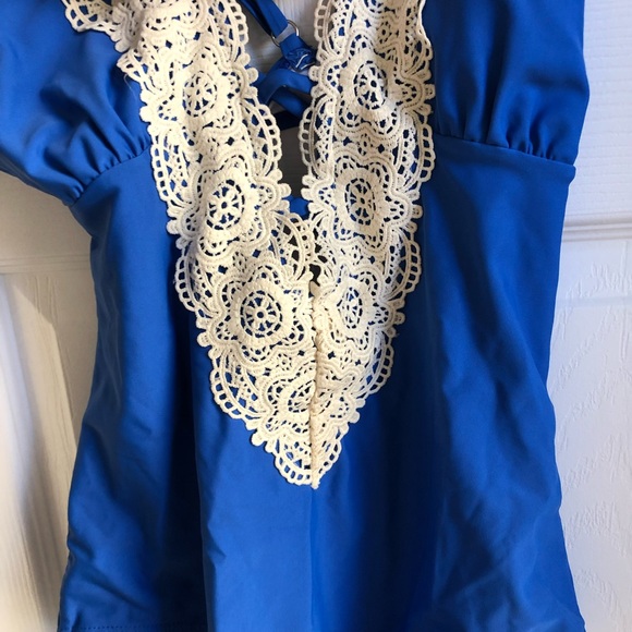 CUPSHE Swimsuit One Piece Boho Plunge-Neck Lace - Picture 15 of 16